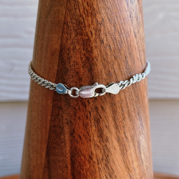 Sterling Silver Rope Chain Knot Bracelet - Picture 3 of 6